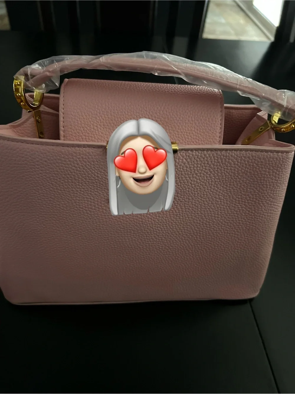 Designer inspired purse Classic Structured Pink Top-Handle Women's Bag